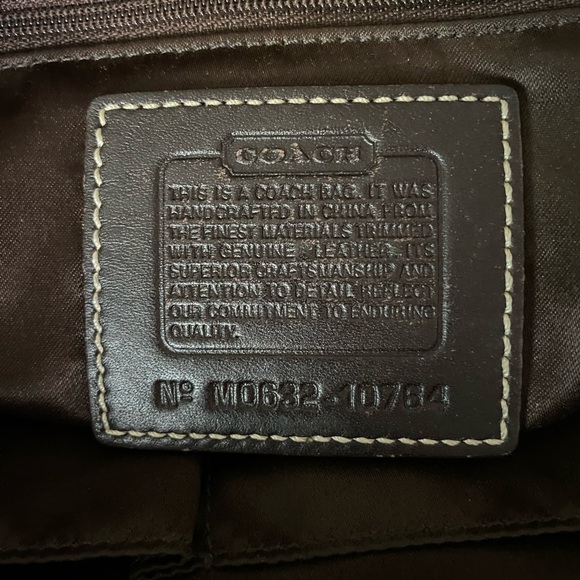 BEAUTIFUL COACH JACQUARD SIGNATURE HOBO DARK BROWN AND LEATHER - Picture 8 of 10